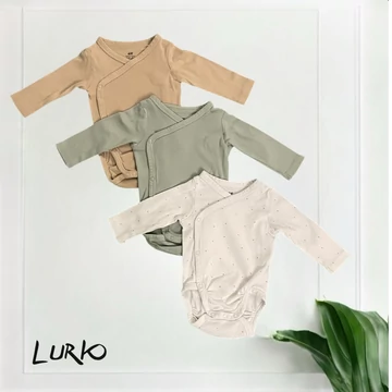 3 db hosszú ujjú átlapolt body