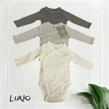 3 db hosszú ujjú átlapolt body