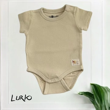 Rövid ujjú ostya mintás body