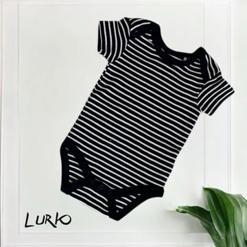 Csíkos rövid ujjú body