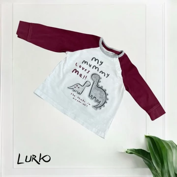 Hosszú ujjú dínós póló