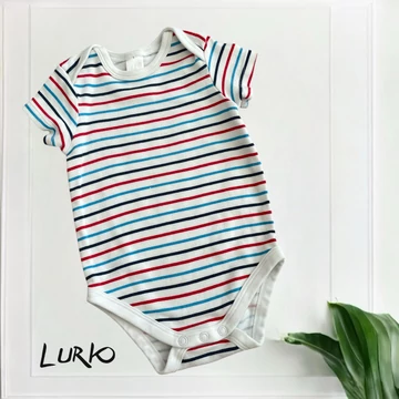 Csíkos rövid ujjú body