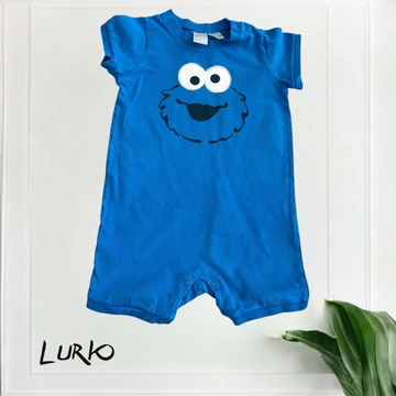 Sesame Street mintás rövid szárú kezeslábas