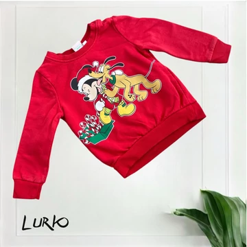 Belül bolyhos Mickey Mouse karácsonyi felső