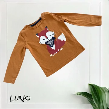 Róka mintás hosszú ujjú póló