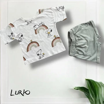 Snoopy mintás rövid ujjú szett