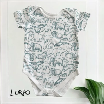 Rövid ujjú mintás body