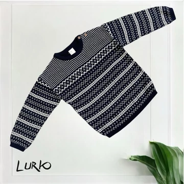 Jacquard kötésű pulóver