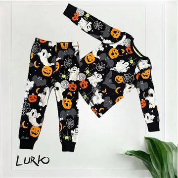 Halloween mintás hosszú ujjú pizsama