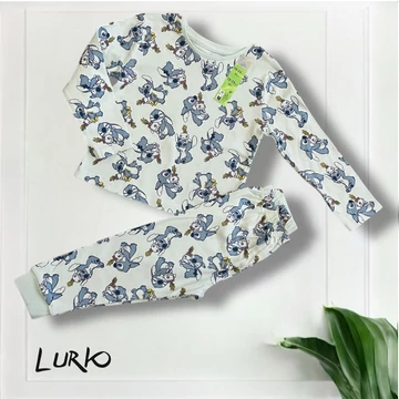 Stitch mintás hosszú ujjú pizsama