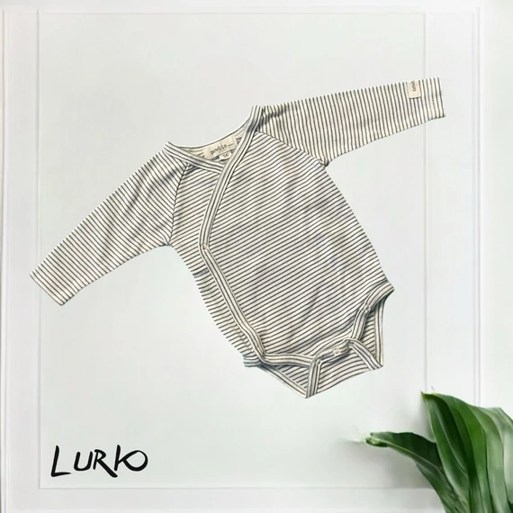 Hosszú ujjú átlapolt body