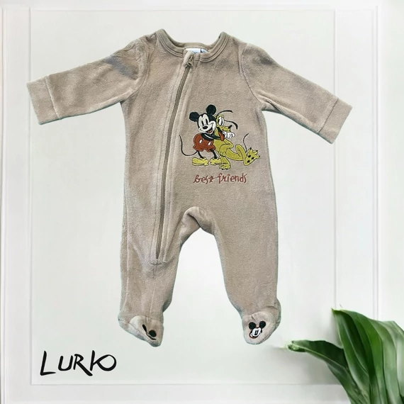 Mickey Mouse polár rugdalózó lábfejjel