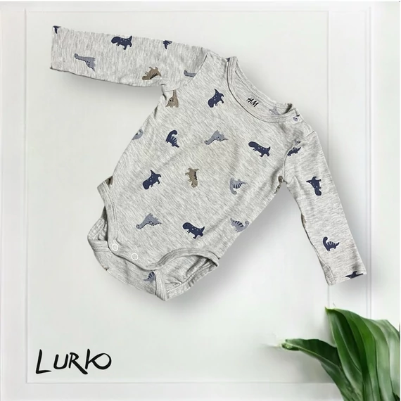 Hosszú ujjú dínós body