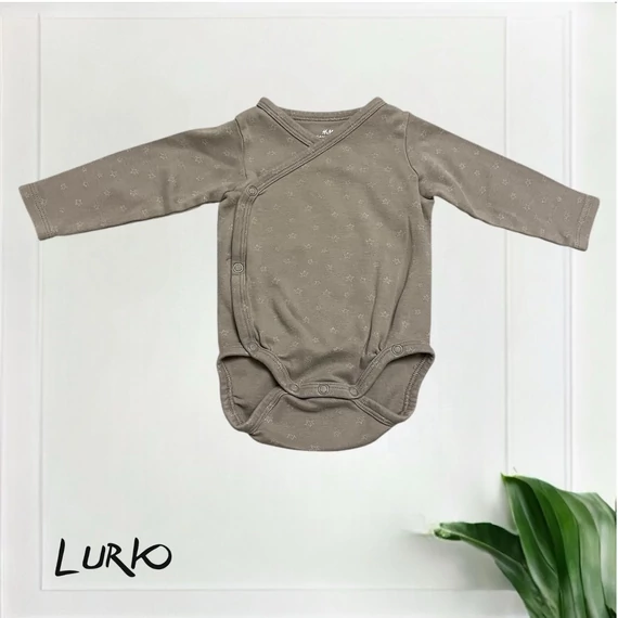 Csillag mintás hosszú ujjú átlapolt body