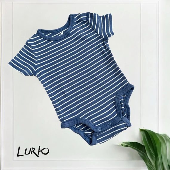 Csíkos rövid ujjú body
