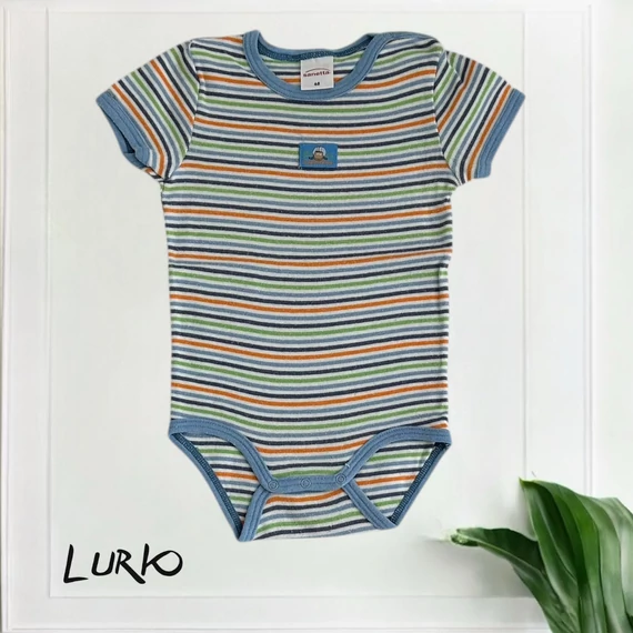Csíkos rövid ujjú body