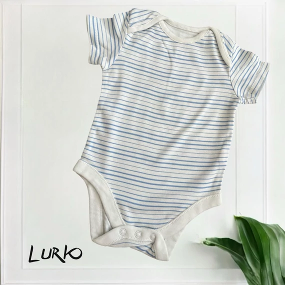 Csíkos rövid ujjú body