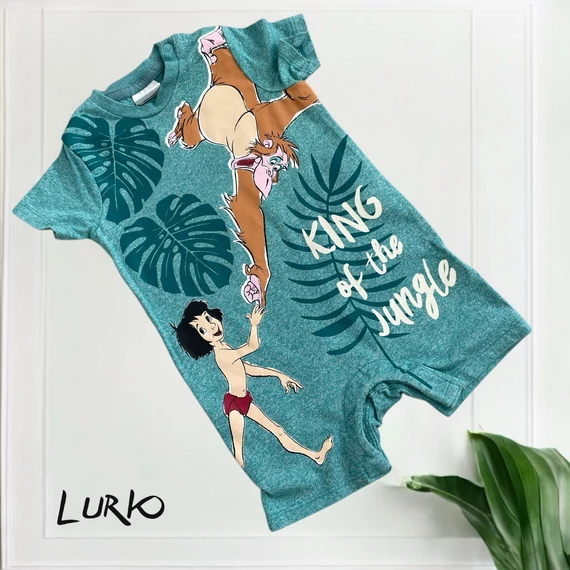 Disney Jungle Book mintás rövid szárú kezeslábas