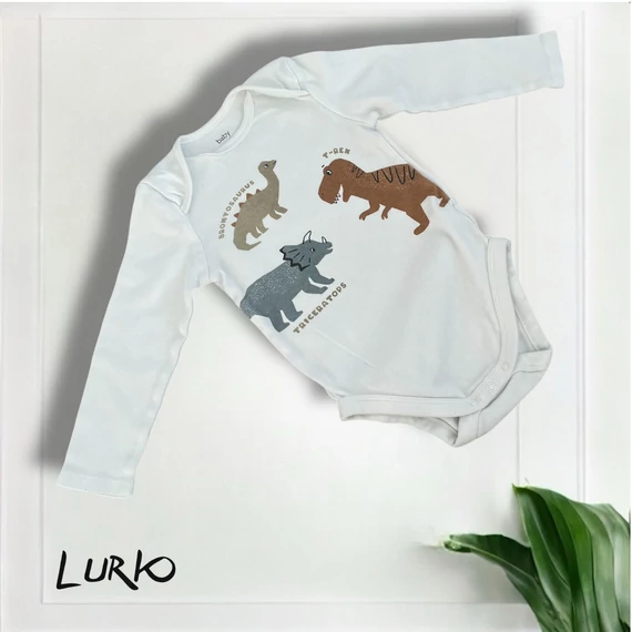 Hosszú ujjú dínós body