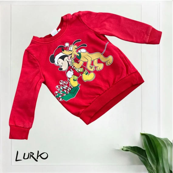 Belül bolyhos Mickey Mouse karácsonyi felső