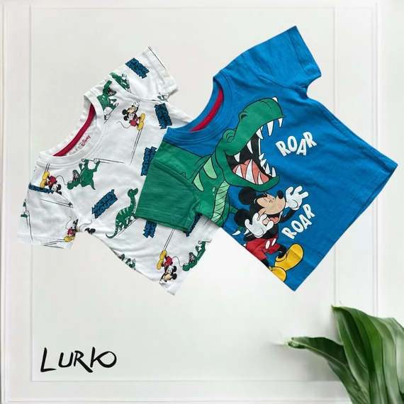 2 db Dinsey Mickey Mouse rövid ujjú póló