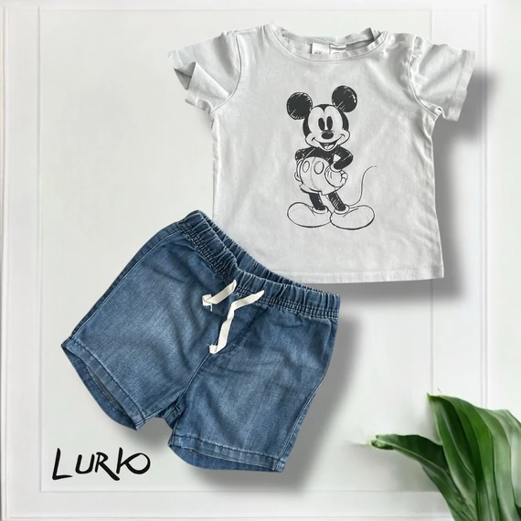 Disney Mickey Mouse rövid szett farmernadrággal