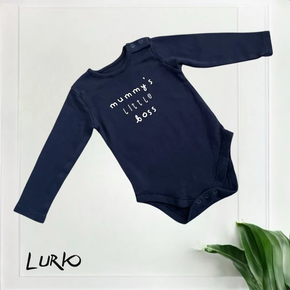 Hosszú ujjú body felirattal
