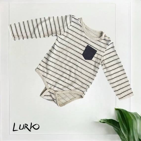 Csíkos hosszú ujjú body