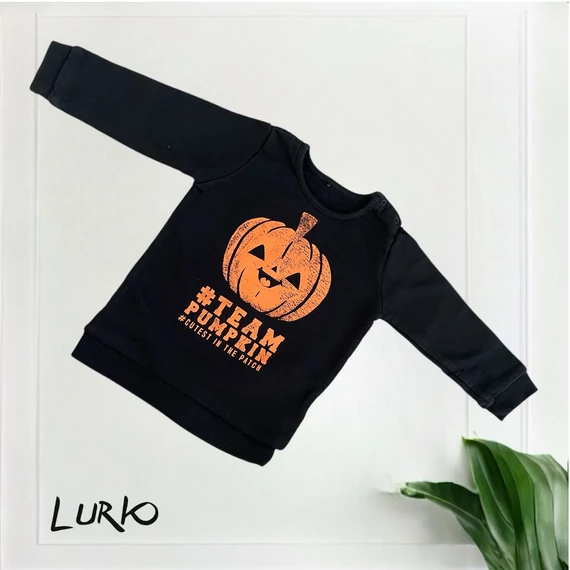Belül bolyhos halloween mintás felső