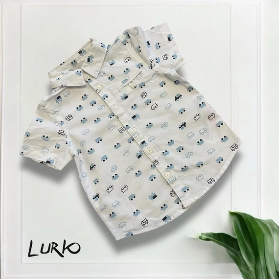 Autómintás rövid ujjú ing