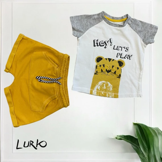 Állatmintás rövid ujjú szett