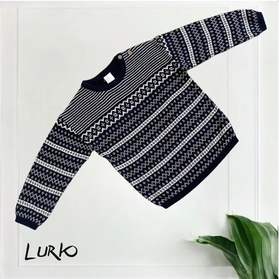 Jacquard kötésű pulóver